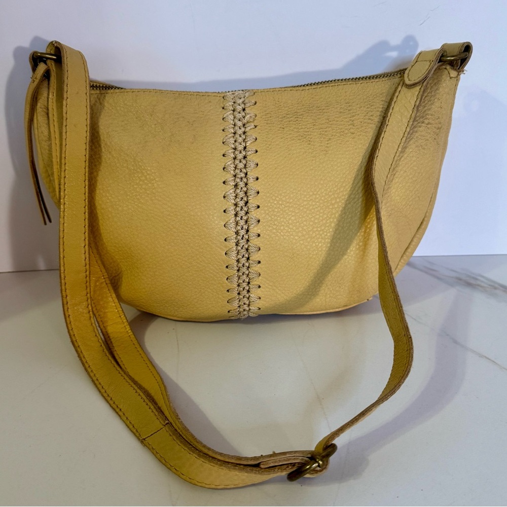The Sak Yellow Leather Shoulder Bag